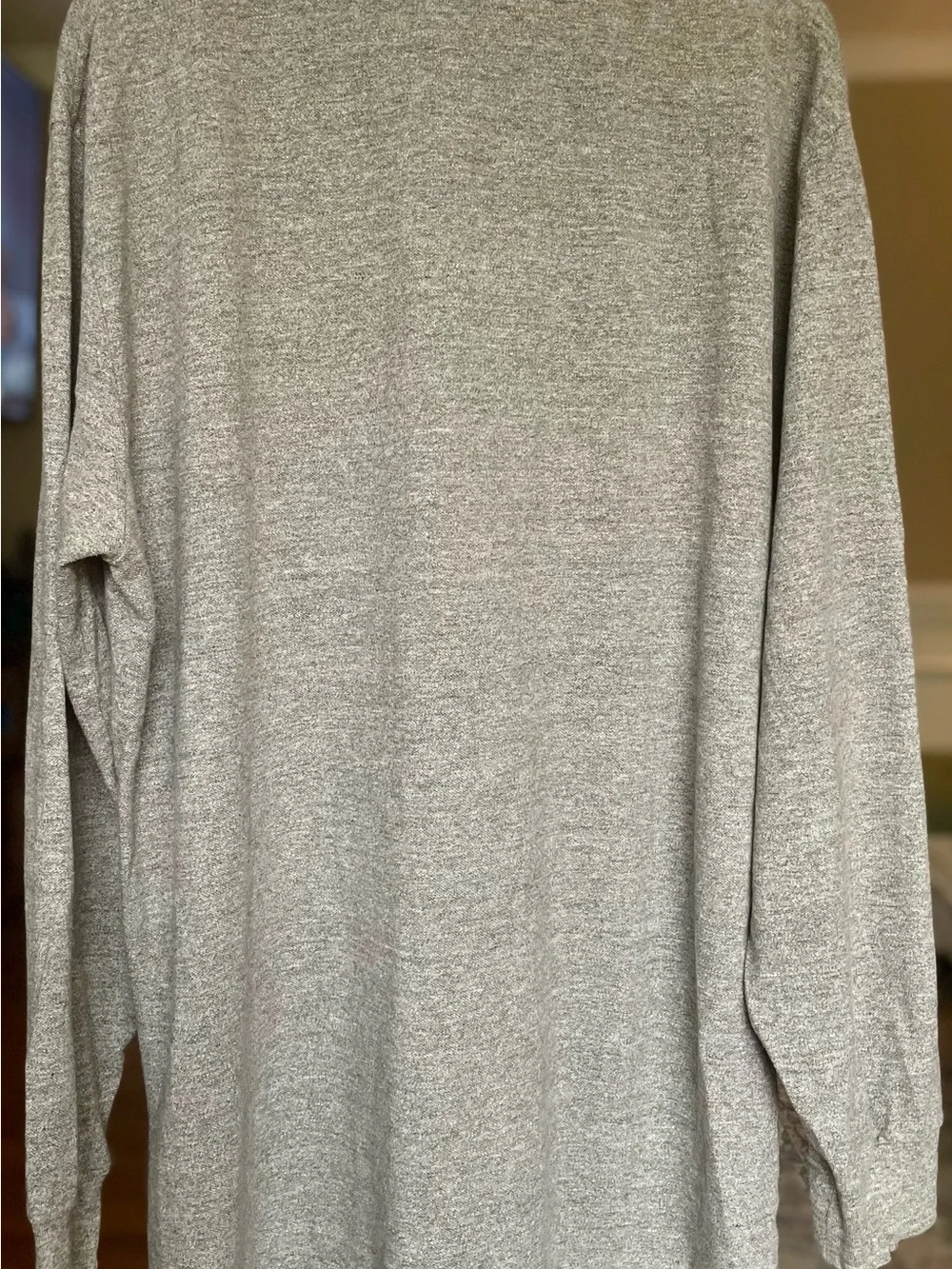 Ralph Lauren Heather Gray Long-Sleeve Polo with Green Pony, Men’s XL